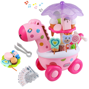 اسباب بازی نوزادی ماشین برقی آب نبات بستنی فروشی مدل زرافه Candy Ice Cream Car _اسباب بازی نوزادی